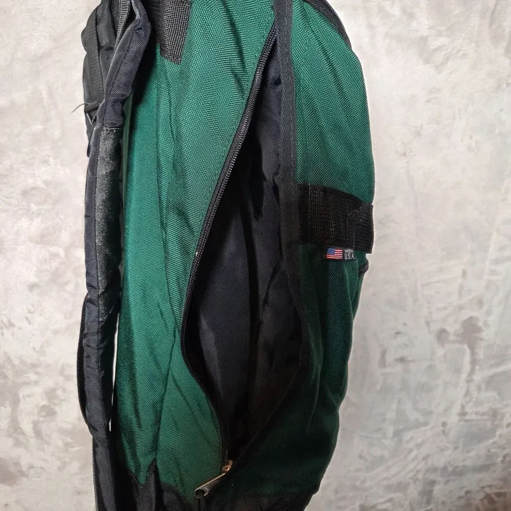 Vintage 90s Eastpak Backpack USA Green Travel Hiking Utility Pack